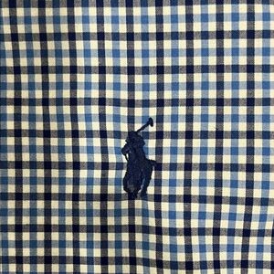 Ralph Lauren Navy and White Checkered Shirt